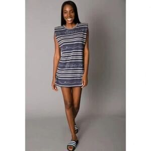 NWT Le Superbe Mas muscle mini dress in love jacquard size medium